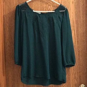 Emerald green blouse from Maurices